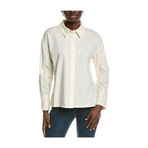 Parker Womens The Reed Button Up Shirt, Off-White, NWT